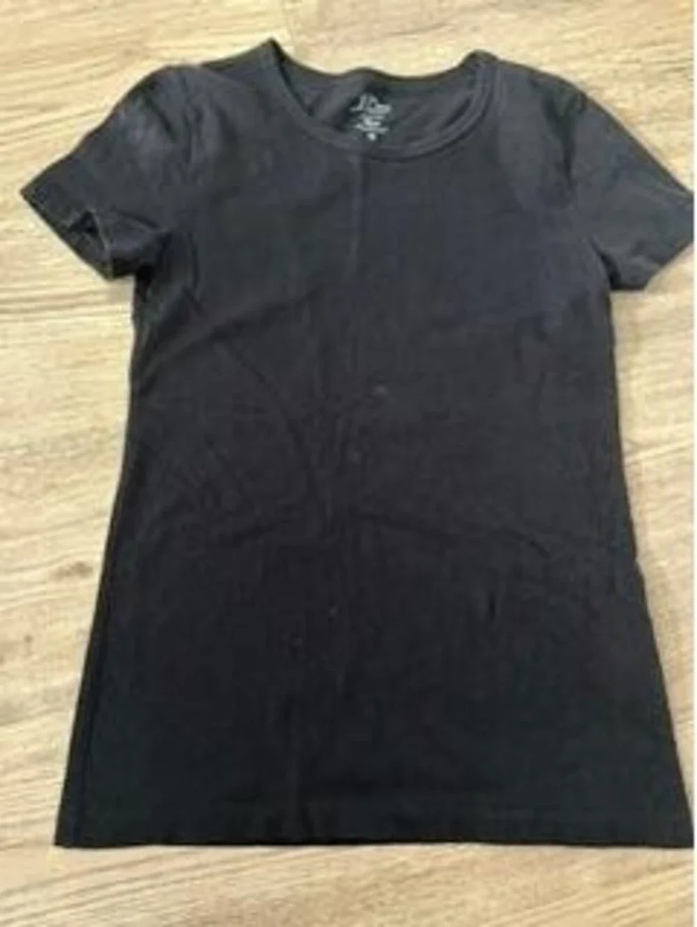 J.Crew Slim Tee Black Cotton T-Shirt Womens XS Short Sleeve Crew Neck